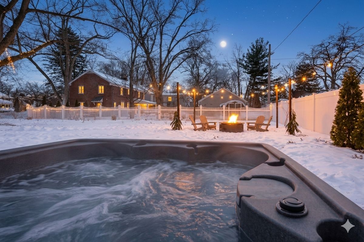 Hot tub at night